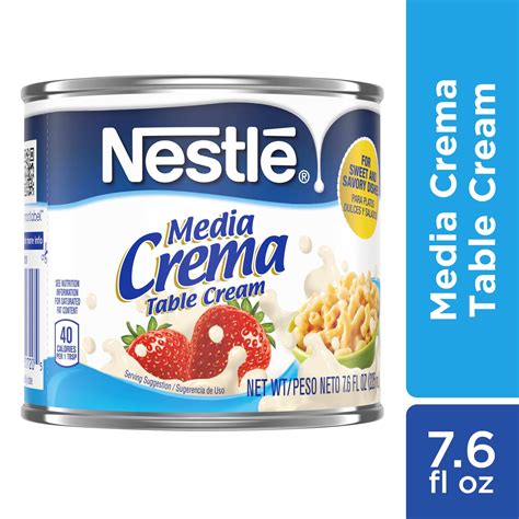 Nestle Media Crema Neutral Flavor Table Cream, 7.6 fl oz Can